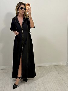 VESTIDO LYA ZÍPER PRETO (AR26-502)