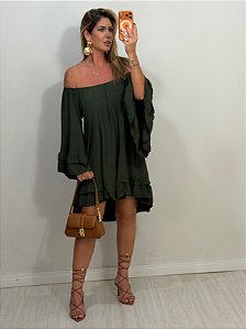 VESTIDO CAROLINA VERDE MILITAR (AR26-469)