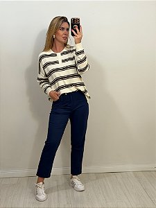 BLUSA FERNANDA LISTRADA OFF (AR26-557)