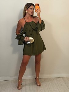 VESTIDO VALENTINA VERDE MILITAR (AR26-726)