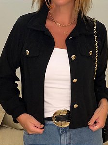 JAQUETA VELUDO COTELÊ PRETO (AR26-615)