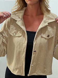 JAQUETA VELUDO COTELÊ AREIA (AR26-753)