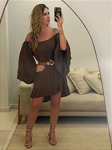 VESTIDO CAROLINA MARROM (AR26-754))