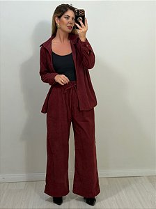 CONJUNTO VELUDO COTELÊ VINHO (AR26-664)