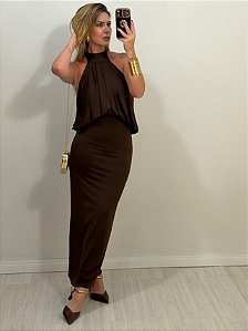 VESTIDO LIZ MARROM(AR26-757)