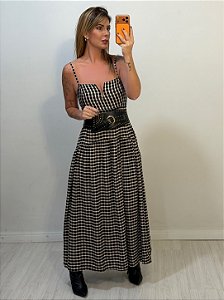 VESTIDO ALINE XADREZ PRETO (AR26-964)