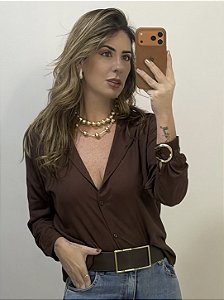 CAMISA MARROM CAFÉ (AR26-1164)