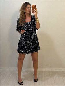 VESTIDO MAISA POÁ PRETO (AR26-1379)