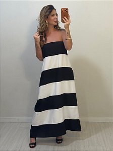 VESTIDO CARINA PRETO/BRANCO (AR26-1429)