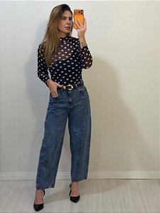 BODY TULE POÁ PRETO (AR26-1383)