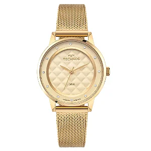 Relógio Technos Feminino Elegance Brilho Dourado 2035NCJ/1X