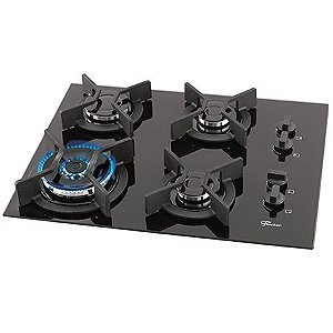 Cooktop 4 Queimadores Gas Mesa Vidro Fischer