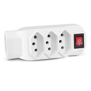 Adaptador C/4 Tomadas Branco Ref Wi246