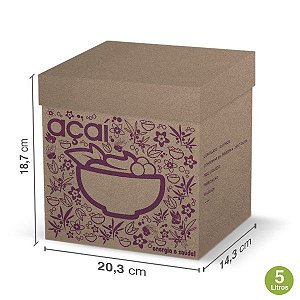 Caixa P/açaí Parda 5litros Viva Box
