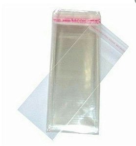 Saco Plástico Adesivo Para Talher 8x26cm C/100unidades