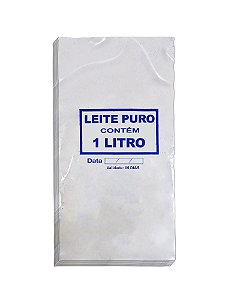 Saco Plástico De Baixa Densidade Leite Puro 16x32x0,10cm 1kg C/100unidades