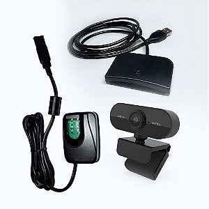 Pack Econômico II (Leitor biométrico + Webcam + Leitora de cartão) + Frete grátis