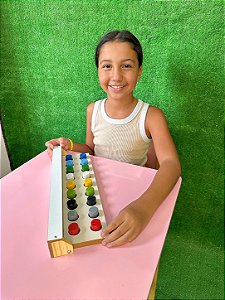 Jogo das Cores em Madeira – Brinquedo Educativo de Memória e Coordenação