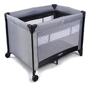 Berço Portátil Desmontável Cercado Sleep Voyage - Cinza