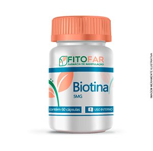 Biotina 5MG - 60 Cápsulas