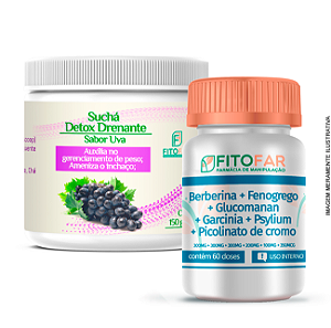 KIT REDUTOR DE MEDIDAS - Composto Auxiliar na Redução de medidas + Suchá Detox Drenante