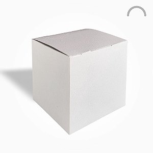 Caixa Panetone 250g Branca, Texturizada - 13x13x12,5 cm - 20 unids.