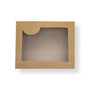 Caixa com Visor, Kraft - 17x13x4cm - 20 unds.