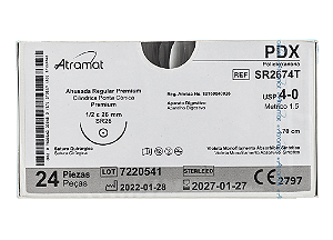 SR2674T | Fio Sutura PDX Atramat 4-0 AG Cil. 1/2 Circ. 26 mm