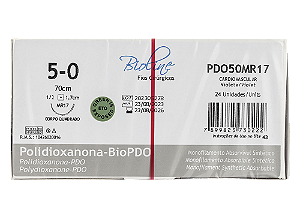 PDO50MR17 | Fio Sutura Polidioxanona 5-0 AG Cilíndrica 1/2 Circ. 17 mm