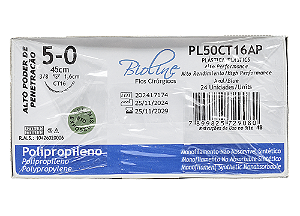 PL50CT16AP | Fio Sutura de Polipropileno 5-0 AG. Triang. 3/8 16 mm