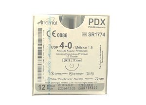 SR1774 | Fio Sutura PDX Atramat 4-0 AG Cil. 1/2 Circ. 17 mm (equivalente ao PDS Z304H)