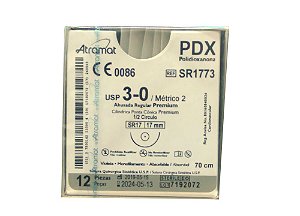 SR1773 | Fio Sutura PDX Atramat 3-0 AG Cil. 1/2 Circ. 17 mm (equivalente ao PDS Z305H)