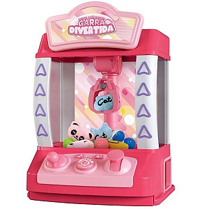 Brinquedo Eletrônico Garra Divertida Máquina de Prêmios Rosa