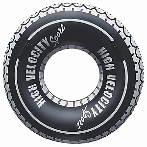 Boia Inflável De Cintura Redonda Estampa Pneu 100CM Piscina