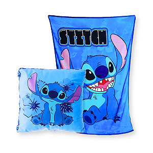 Kit Almofada e Manta Stitch Disney Zona Criativa