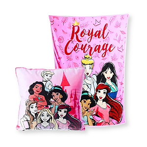 Kit Almofada e Manta Princesas Disney Zona Criativa