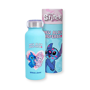 Garrafa Térmica Inox Stitch Angel Disney - Zona Criativa 500ml