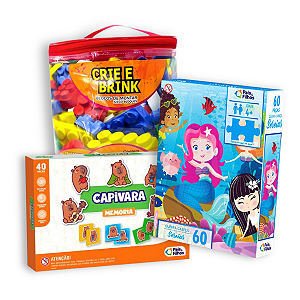 Kit Infantil Educativo 1 - 3 Jogos