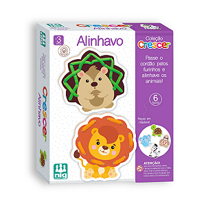 Jogo Didático Alinhavo Educativo Madeira Coleção Crescer NIG