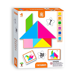 Jogo Tangram Didático e Educativo em Madeira NIG