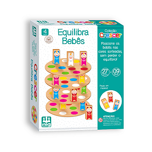 Jogo Didático Equilibra Bebês Educativo Coleção Crescer NIG