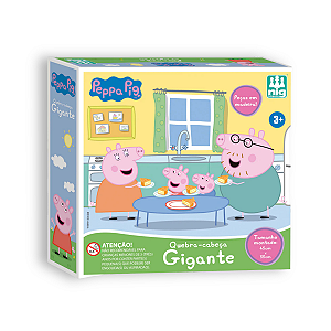 Quebra Cabeça Gigante em Madeira 16 Peças Peppa Pig