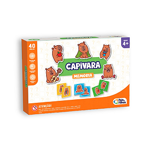 Jogo da Memória Infantil Capivara 40 Peças Pais e Filhos