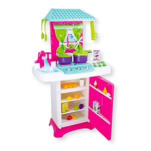 Cozinha Infantil Fantástica Sai Água Com Acessórios