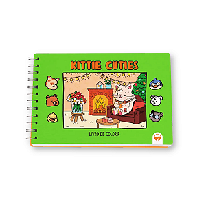 Livro de Colorir Infantil Kittie Cuties Capa Dura 64 Páginas