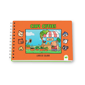 Livro de Colorir Infantil Capivara Cuties Capa Dura 64 Págs.