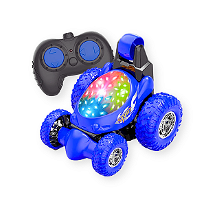 Carro Controle Remoto Mini Crazy 360º Color Com Luz Azul