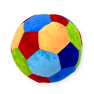 Bola Educativa de Pelúcia Colorida 25cm Cosmo Kids