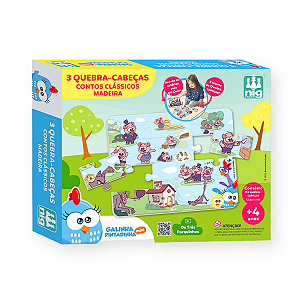 Quebra Cabeça Madeira 3 Contos Clássicos Galinha Pintadinha
