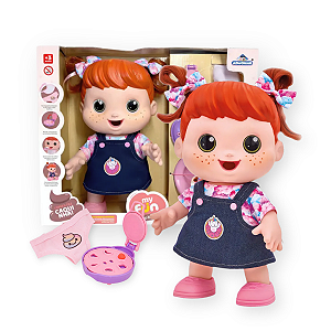 Boneca Grande Poo Baby Come e Faz Caquinha com Massinha